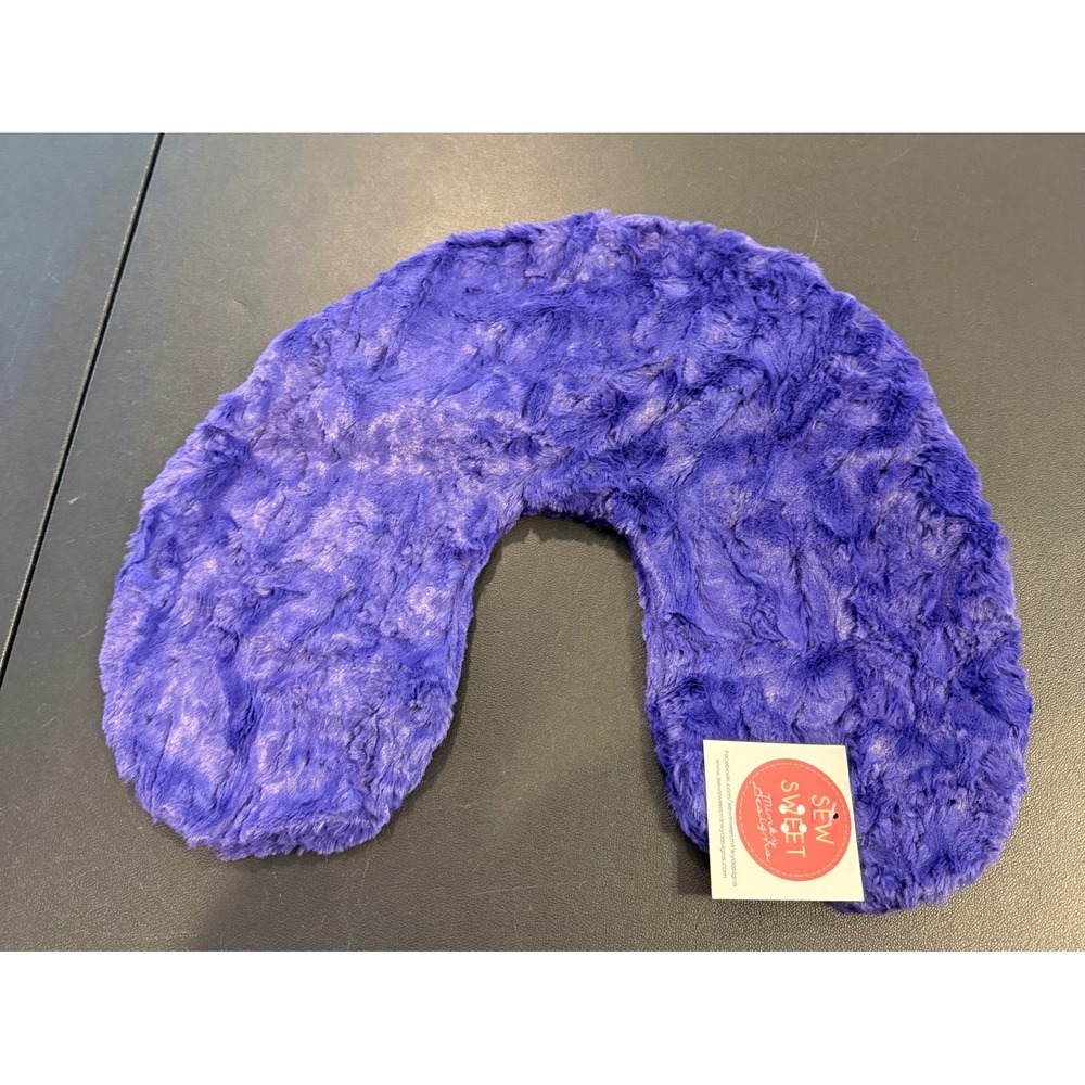 Sew Sweet Minky Designs Neck Travel Pillow Cover Purple Plush Soft Luxury NEW